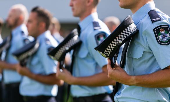 police officers on parade