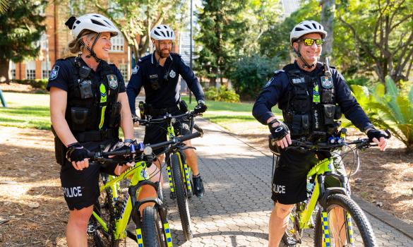 queensland police officers on bikes