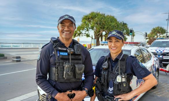 Queensland police officers on Gold Coast