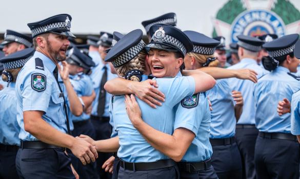 First Year Constables celebrate after graduation