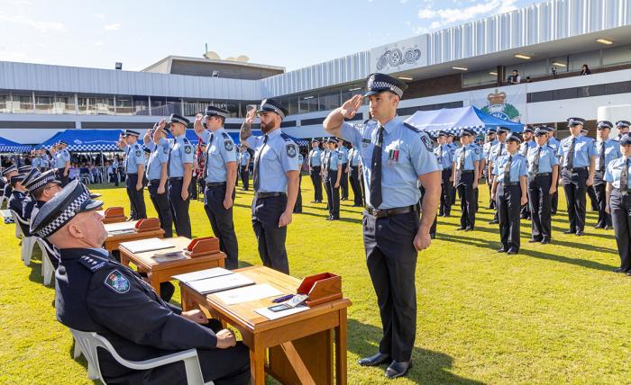 Queensland police recruits graduation at Oxley academy