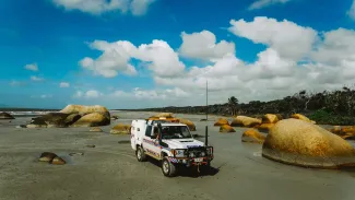 Queensland police vehicle at Lockhart River