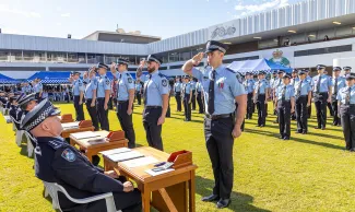 Queensland police recruits graduation at Oxley academy