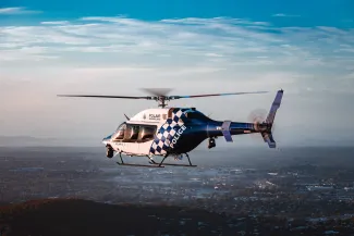 PolAir helicopter in flight
